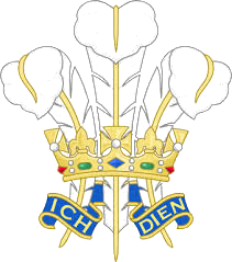 Full-colour Prince of Wales crest with Ich Dien ribbon